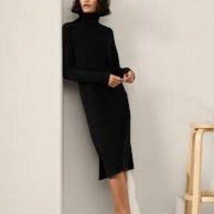 NWT - Athleta Black Turtleneck Alpine Sweater Dress  S